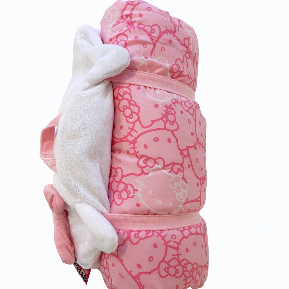 Hello Kitty White Plush Pillow with Pink Bow - Picture 4 of 6